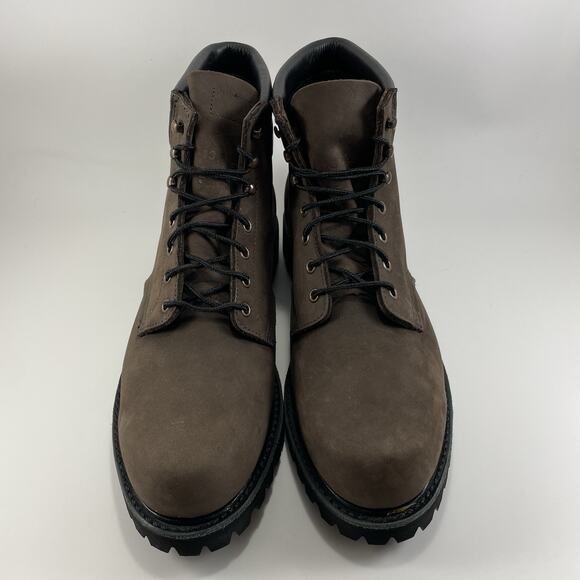 Red Wing Comp Toe Work Boots Mens Size 13 Brown Suede Vibram Lugged Sole 209 - Picture 3 of 11